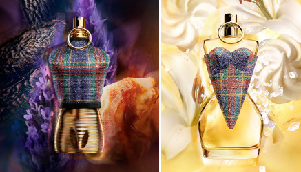 Metallic tartan, cheeky torsos, and a little FOMO: JPG’s holiday bottles