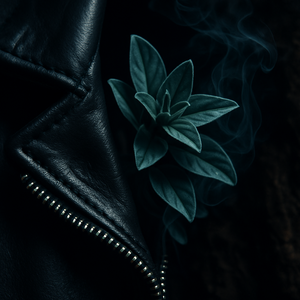 Black Oregano by Atelier Materi: oregano in a leather jacket