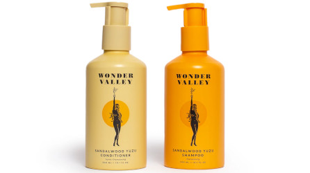 Hair that smells like clean skin at golden hour: Wonder Valley Sandalwood Yuzu Shampoo