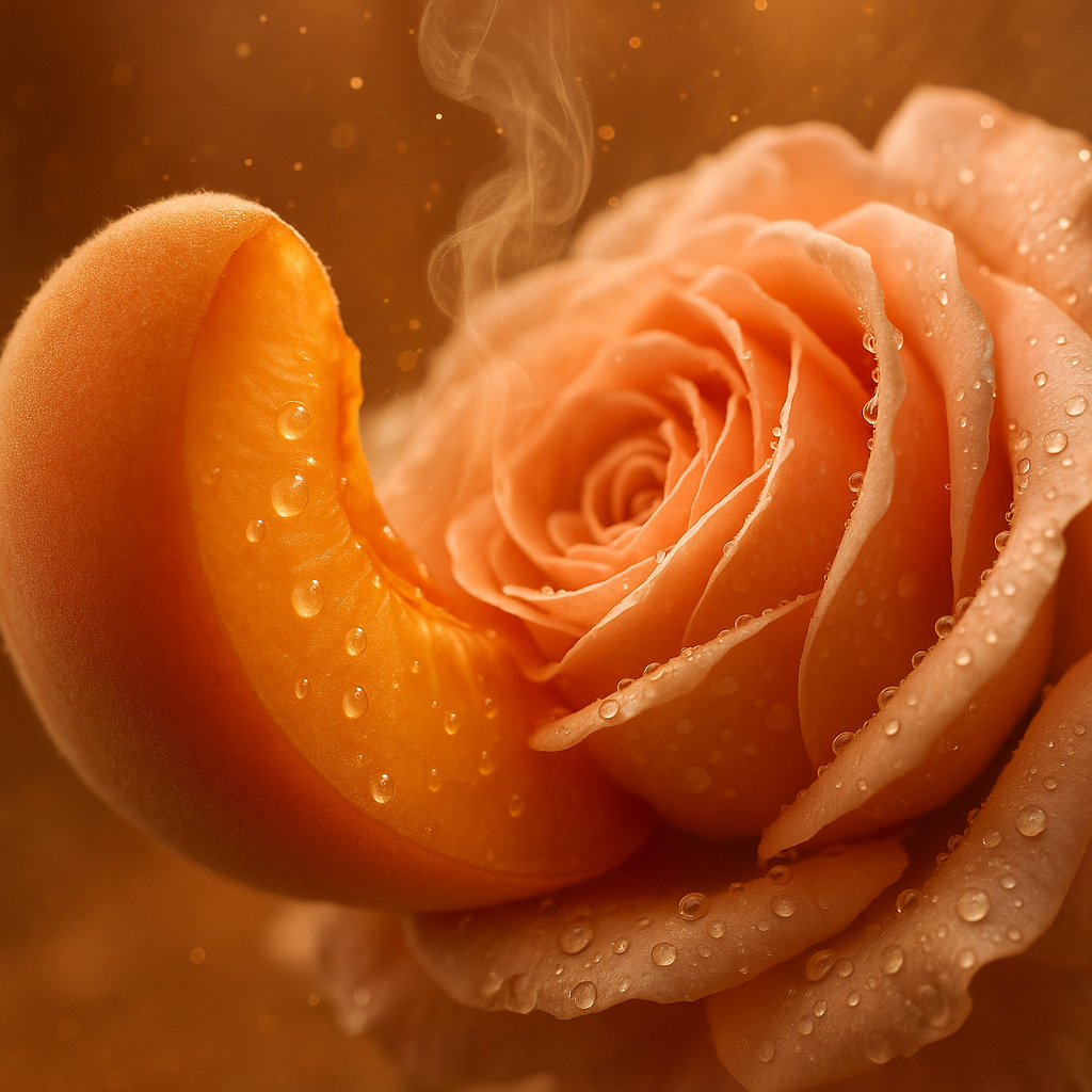 The Apricot Kiss On A Rose: Wearing Rose Abricot by Lucien Ferrero Anthologie